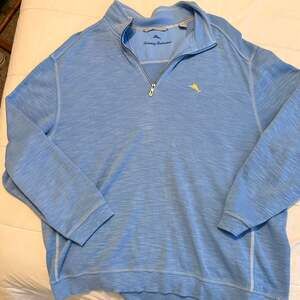 Tommy Bahama Tobago Bay Half Zip Pullover in Blue Yonder